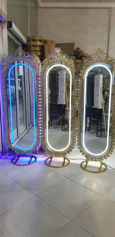 آینه برنزی ایستاده LED دار - برنز